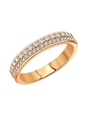 Кольцо дорожка золотое 585 с бриллиантами