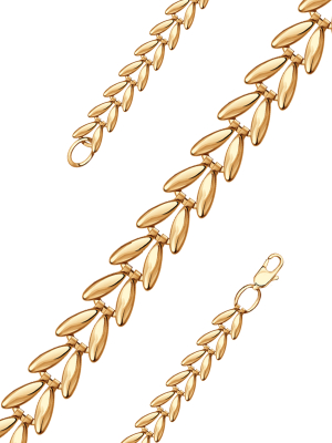 Браслет золотой 585 пробы 5 мм