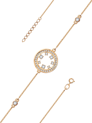 Браслет золотой 585 с фианитами