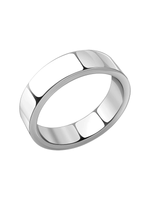 Кольцо обручальное из белого золота 585 без камней 5 мм