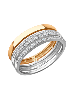 Кольцо золотое 585 с бриллиантами